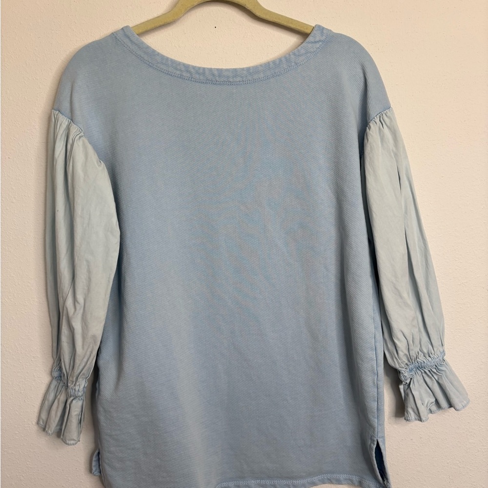 Pilcro Light Blue Textured Top - Picture 6 of 6
